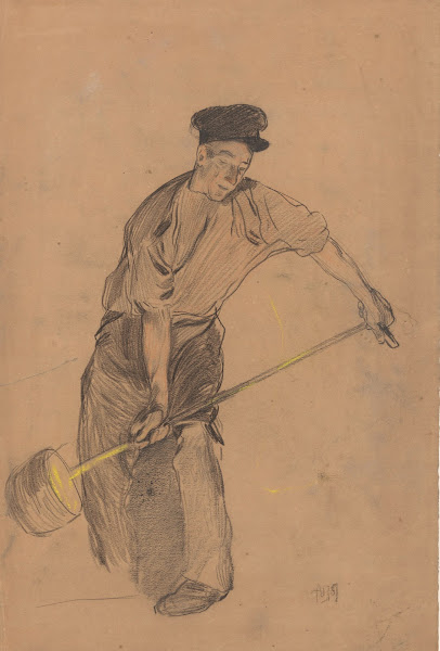 Arbeider in staalfabriek