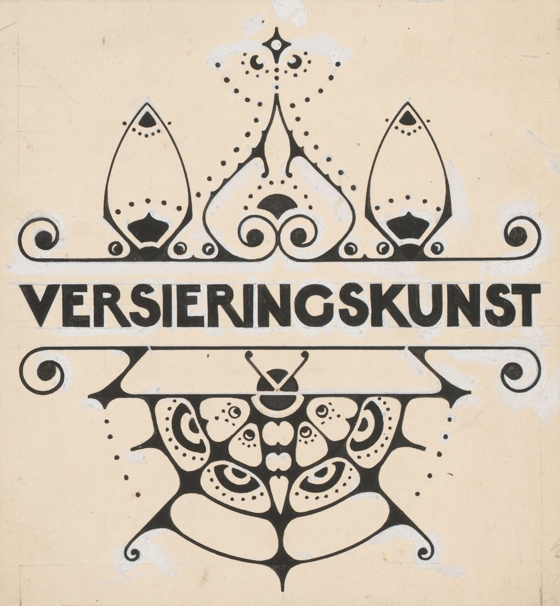 Ornament met vlinder 1884   1952