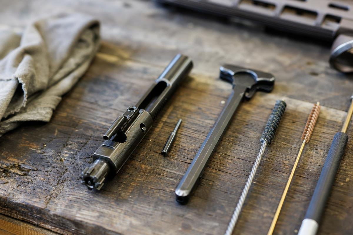 AR-15 cleaning kit core tools for bore chamber and bolt carrier group