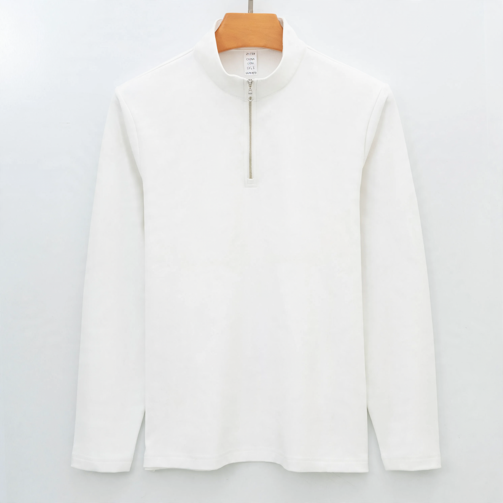 Elastisches Sport-Sweatshirt mit halbem Reißverschluss