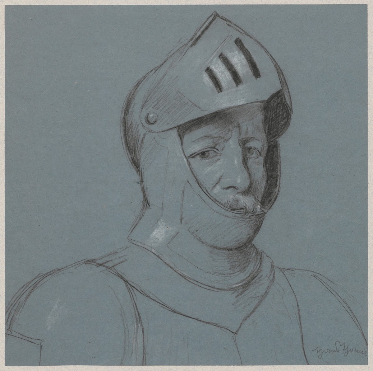 Bust of a knight in armour 1880   1910