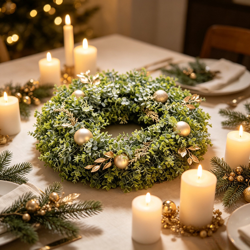 Christmas Eucalyptus Wreath with Welcome Sign 60 cm