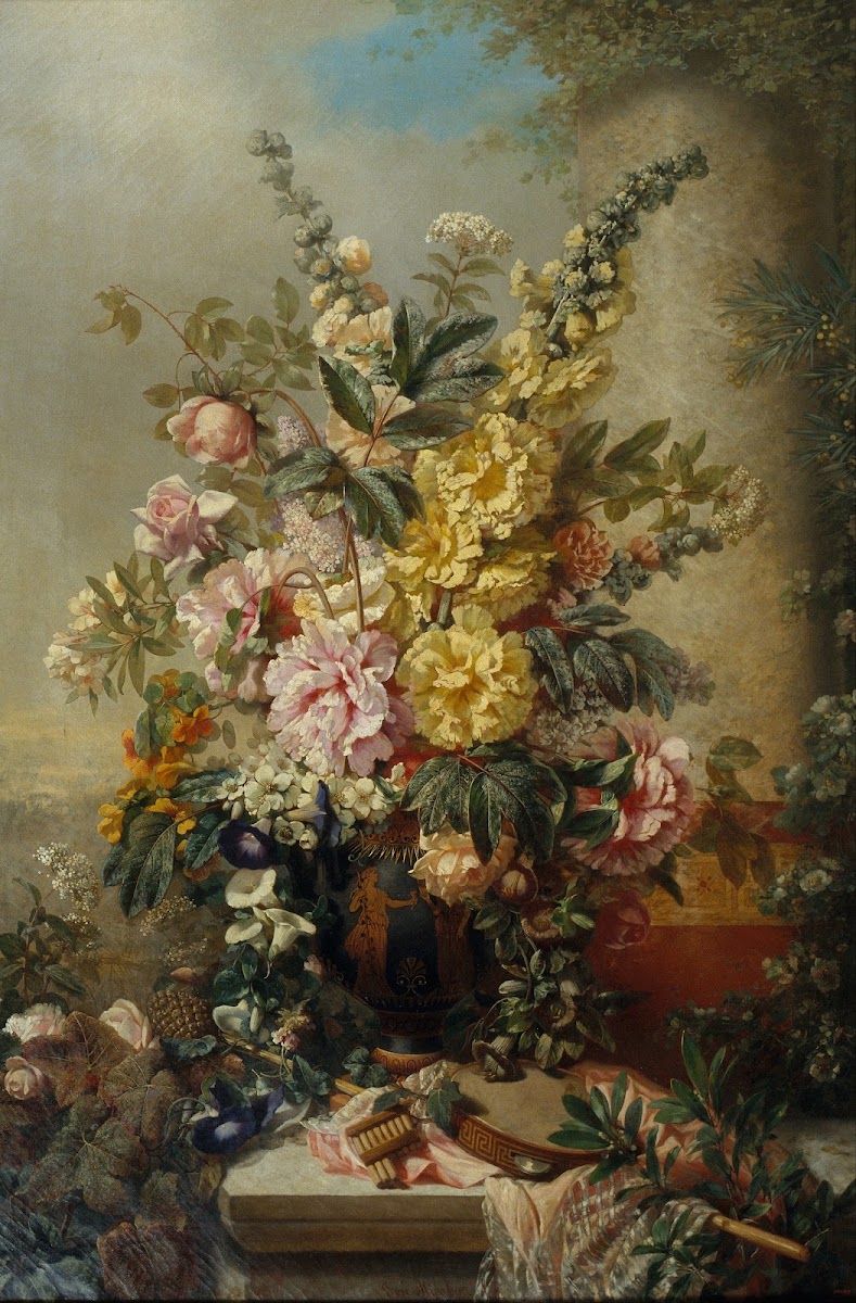 Large Vase with Flowers 1880 1888