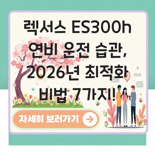 렉서스 es300h 연비 운전 습관