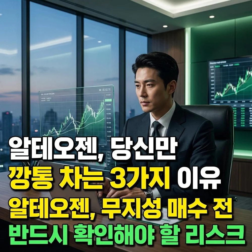 알테오젠, 남들 수익 날 때 혼자 깡통 차는 초보자들의 '치명적 착각' 3가지