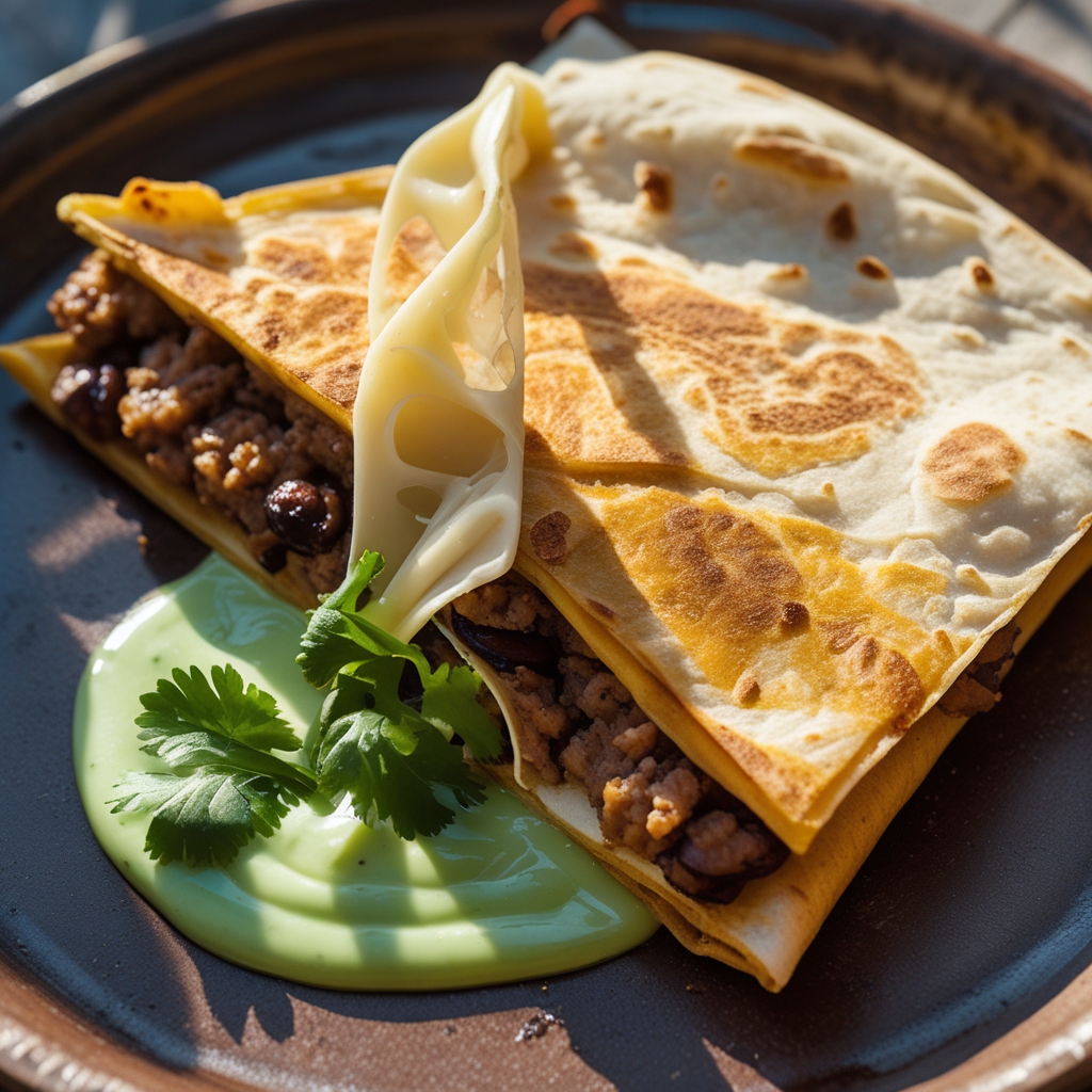 Final Protein-Packed Chicken Sausage Breakfast Quesadillas with Zesty Avocado Crema