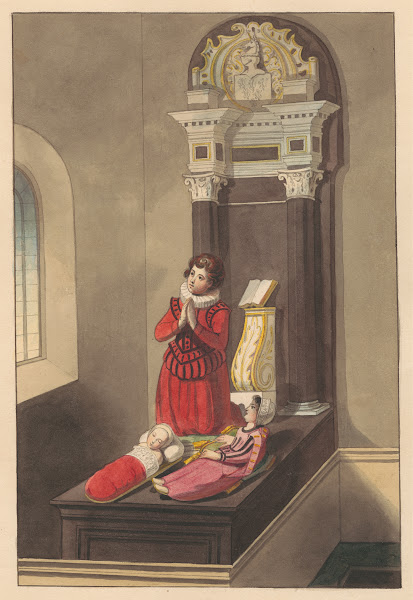 Tomb of the Three Children of Sir Thomas Savage from Isleworth Church 1796 1811