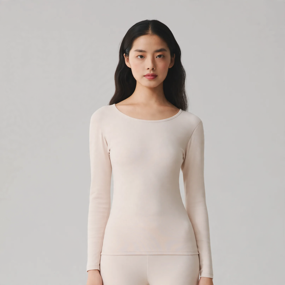 Women's Thermal Underwear Set, 280g Cotton, Brushed