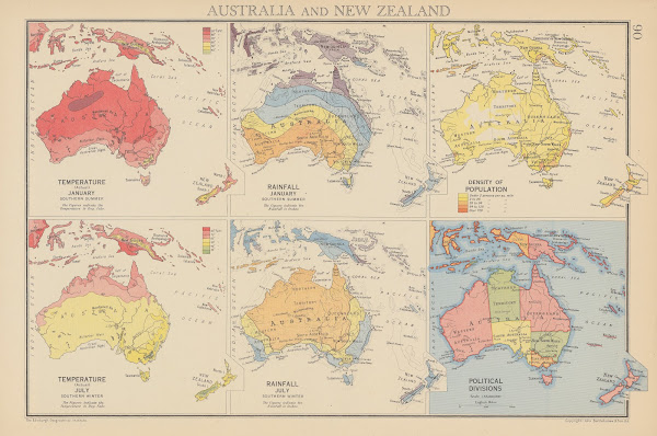 Australia and New Zealand Temperature Rainfall 1942