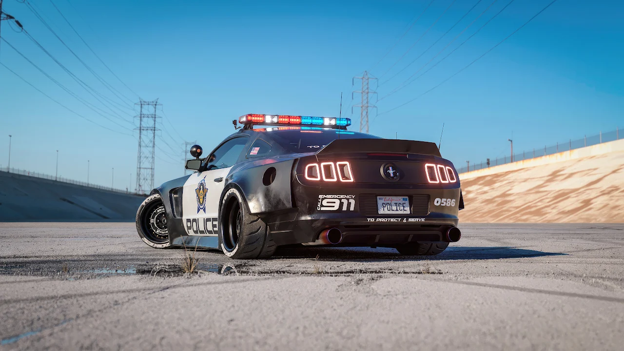 Ford Mustang Police Interceptor 4k Desktop Wallpaper