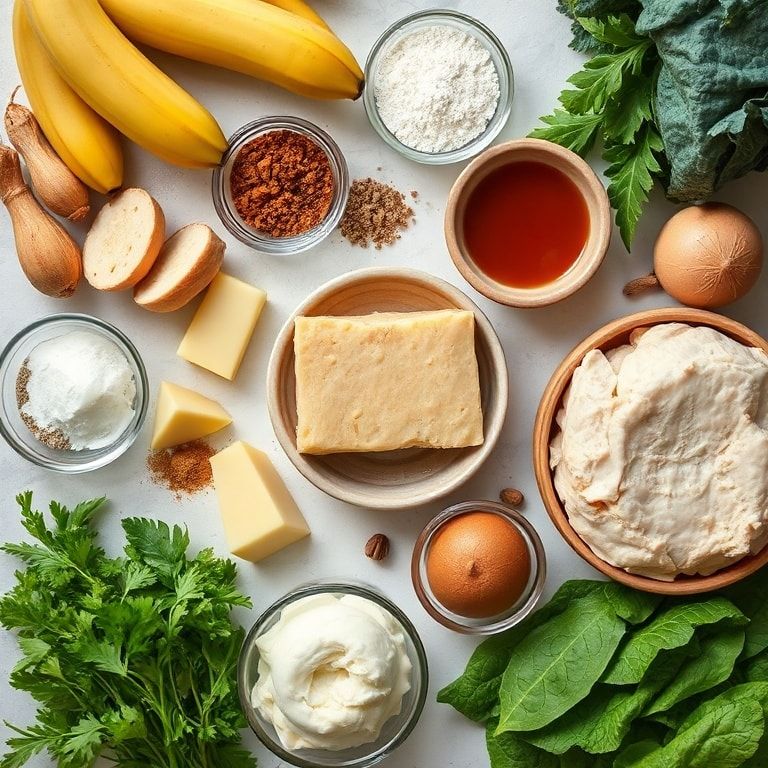 Ingredients for Banana Pudding Cheesecake Squares—Easy Homemade Dessert Bars
