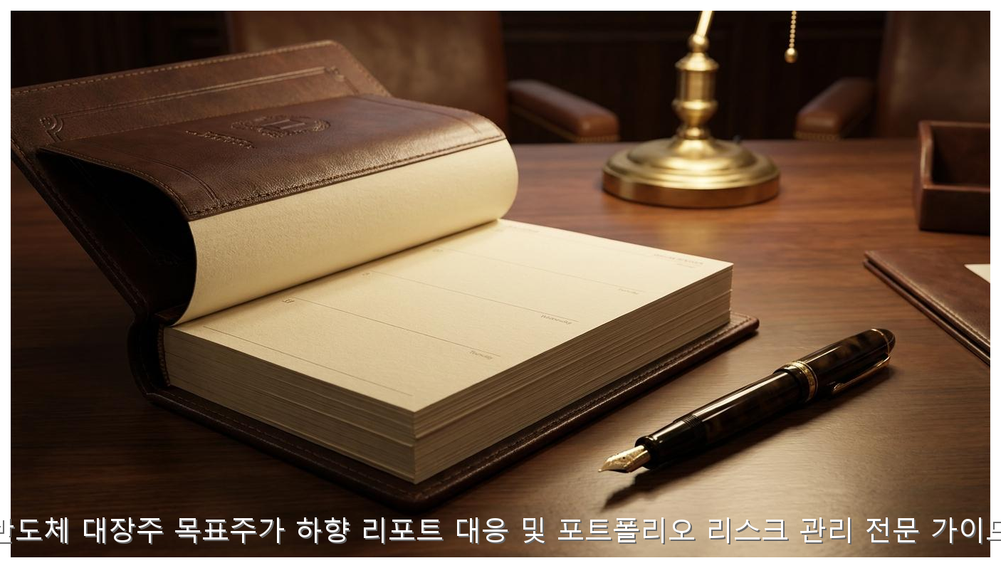 반도체 대장주 목표주가 하향 리포트 대응 및 포트폴리오 리스크 관리 전문 가이드 핵심 안내 및 분석 인포그래픽 (3)