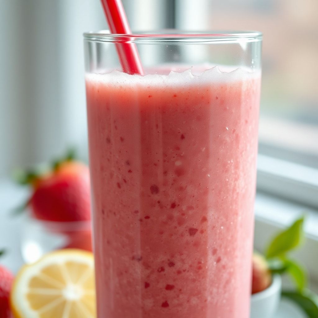 Quick and Refreshing Strawberry Lemon Smoothie Recipe – 5-Minute Homemade Breakfast