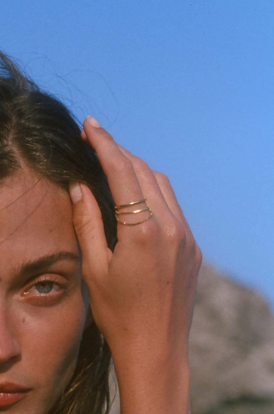 Кольцо Нимб GOLD с двум цепями