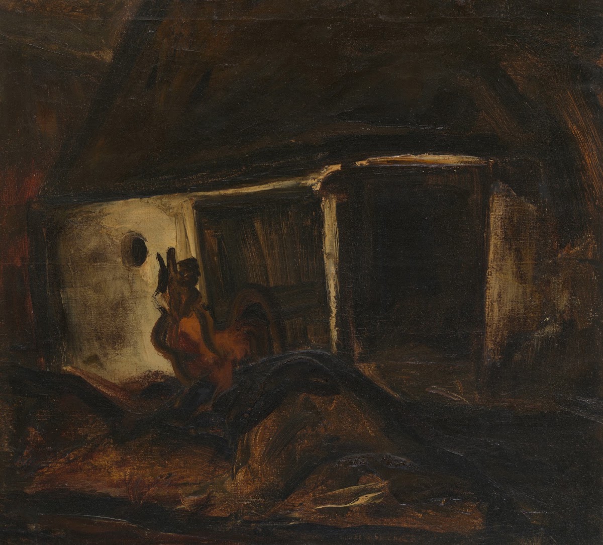 Haan op mesthoop 1927
