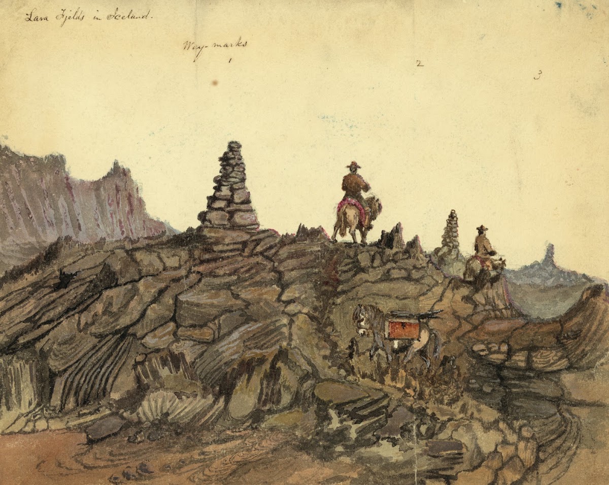 Lava fjelds in Iceland 1862