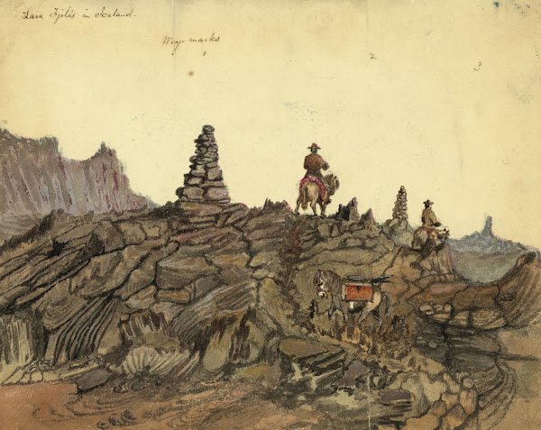 Lava fjelds in Iceland 1862