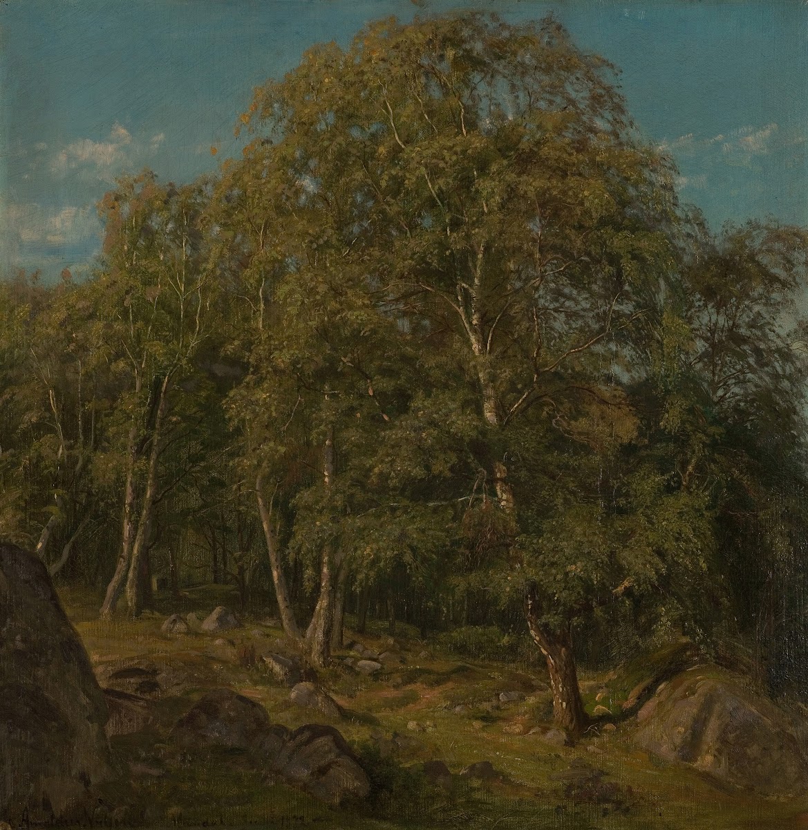 Skogparti Skogsfjord Mandal 1872