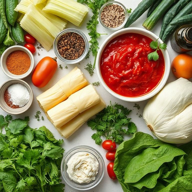 Ingredients for Classic Stuffed Cabbage Rolls with Hearty Tomato Sauce – Easy Comfort Food