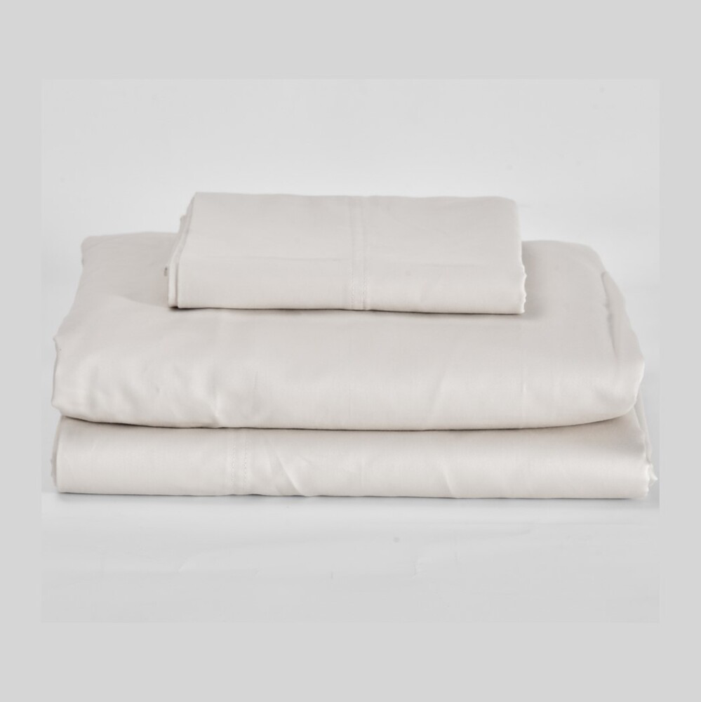 Set de sábanas individuales de algodón Home & More™ de 500 hilos diseño liso color beige