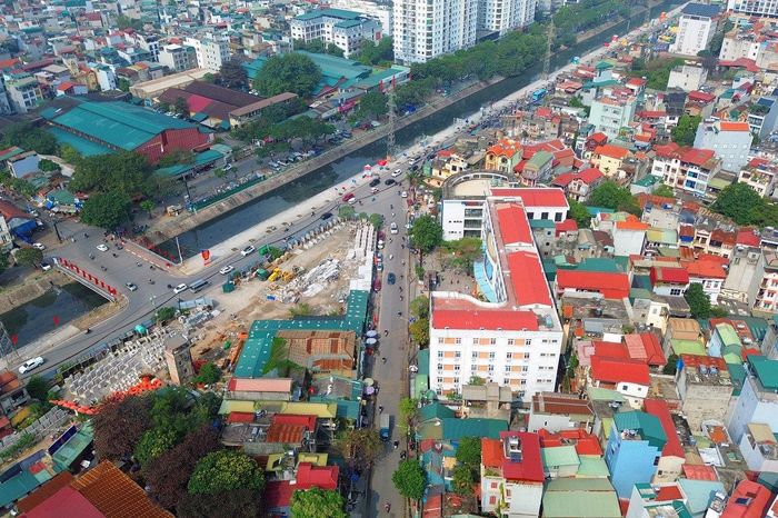 Hà Nội tăng tốc GPMB dự án mở rộng đường Lĩnh Nam - Đài Phát thanh và truyền hình Hà Nội