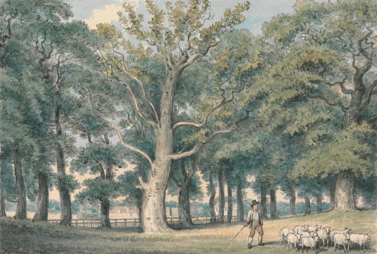 A Park Landscape with Shepherd and Sheep 1793