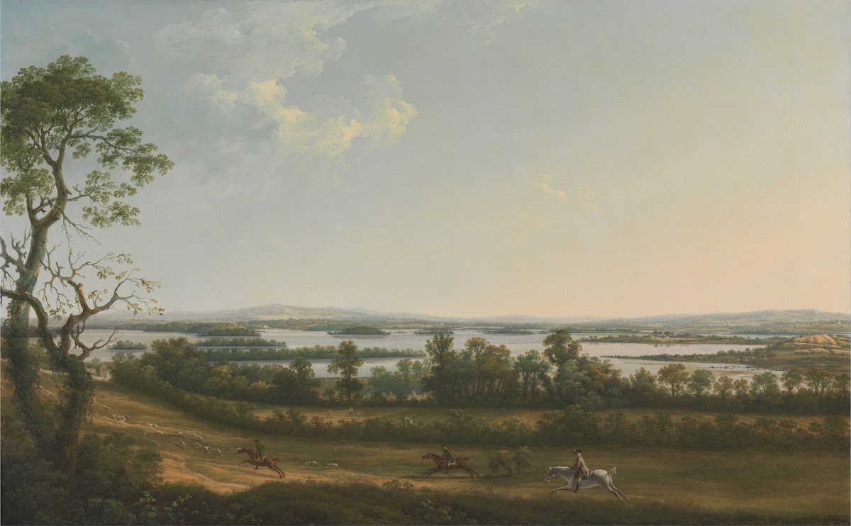 Lough Erne from Knock Ninney with Bellisle in the distance County Fermanagh Irel