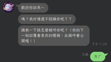 實際聊天樣式