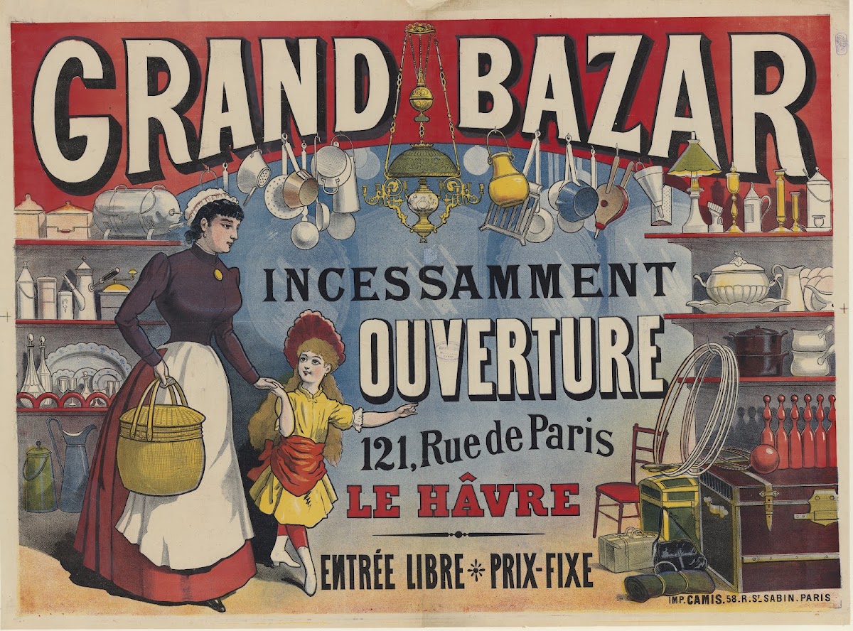 Grand Bazar ouverture Le Havre 1890