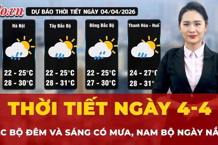 Dự báo thời tiết ngày 4-4: Bắc Bộ đêm và sáng có mưa, Nam Bộ ngày nắng - Báo Pháp Luật TP.HCM