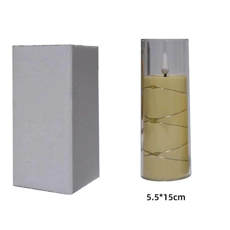 LED Electronic Candle with Remote Control and Flickering Effect