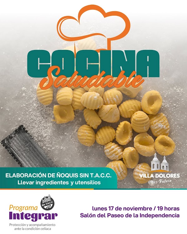 PROGRAMA INTEGRAR: JORNADA DE COCINA SALUDABLE - ÑOQUIS SIN T.A.C.C