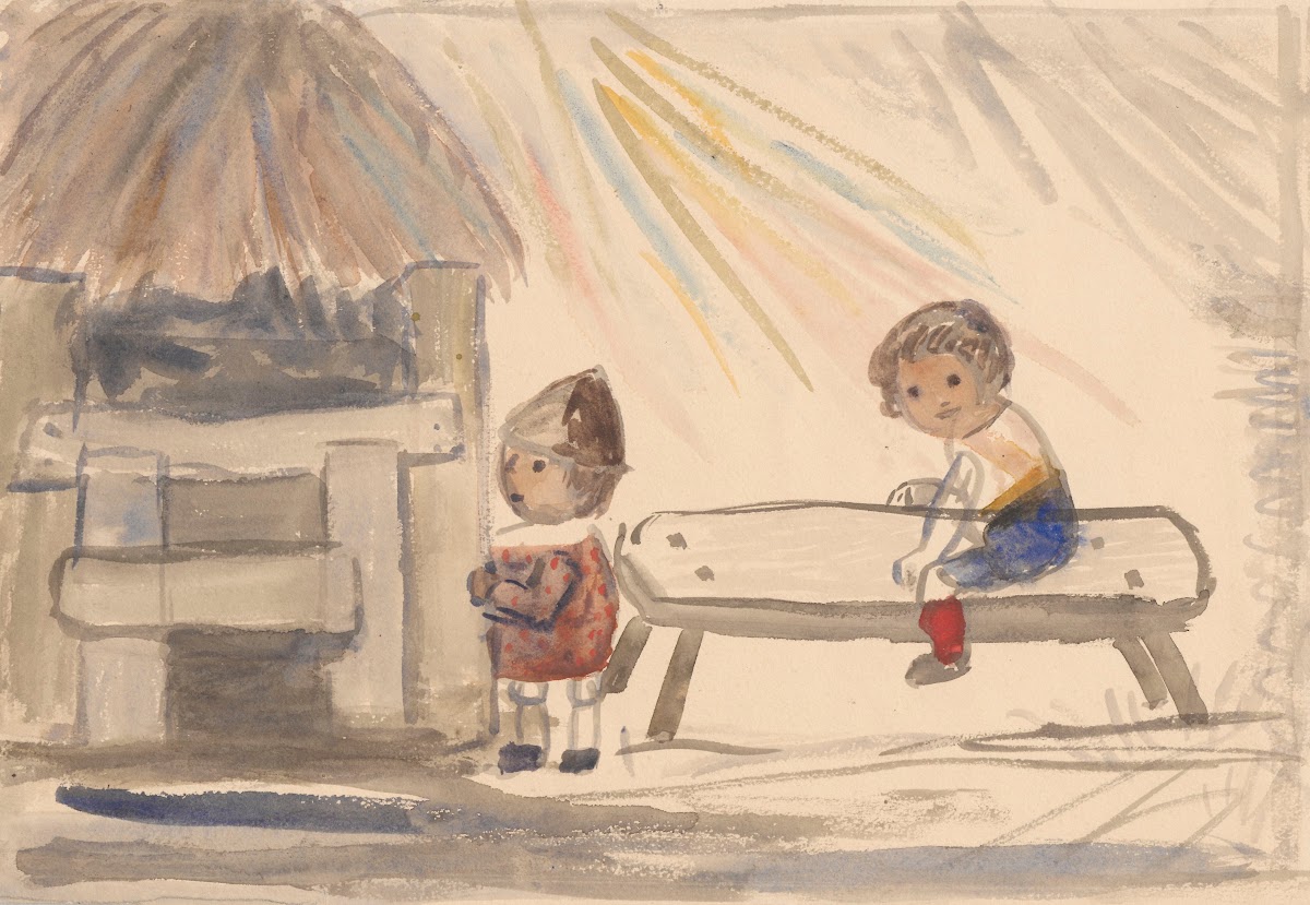 Zabawa koło chlewika 1932