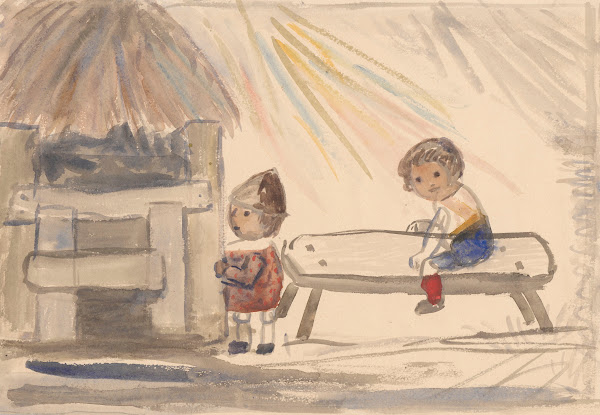 Zabawa koło chlewika 1932