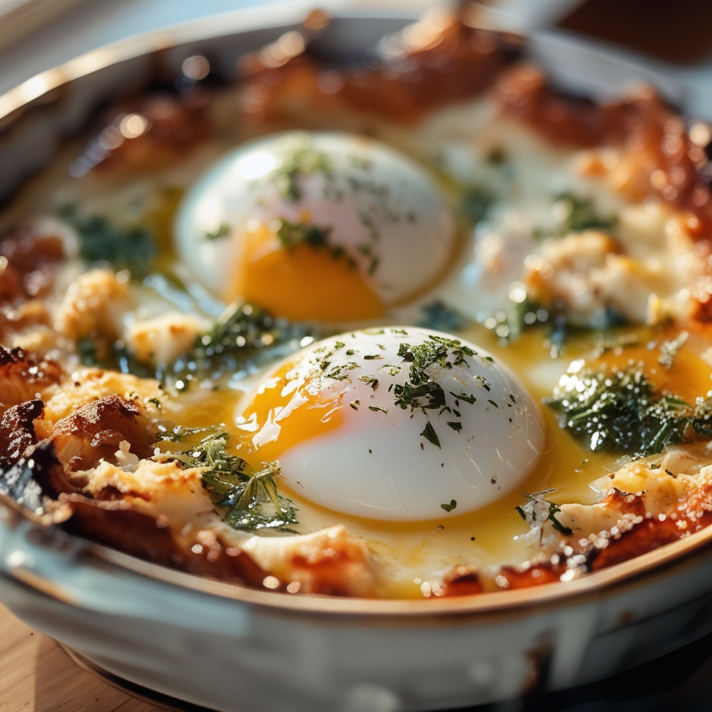 Baked Feta Eggs - Easy & Delicious Homemade Breakfast