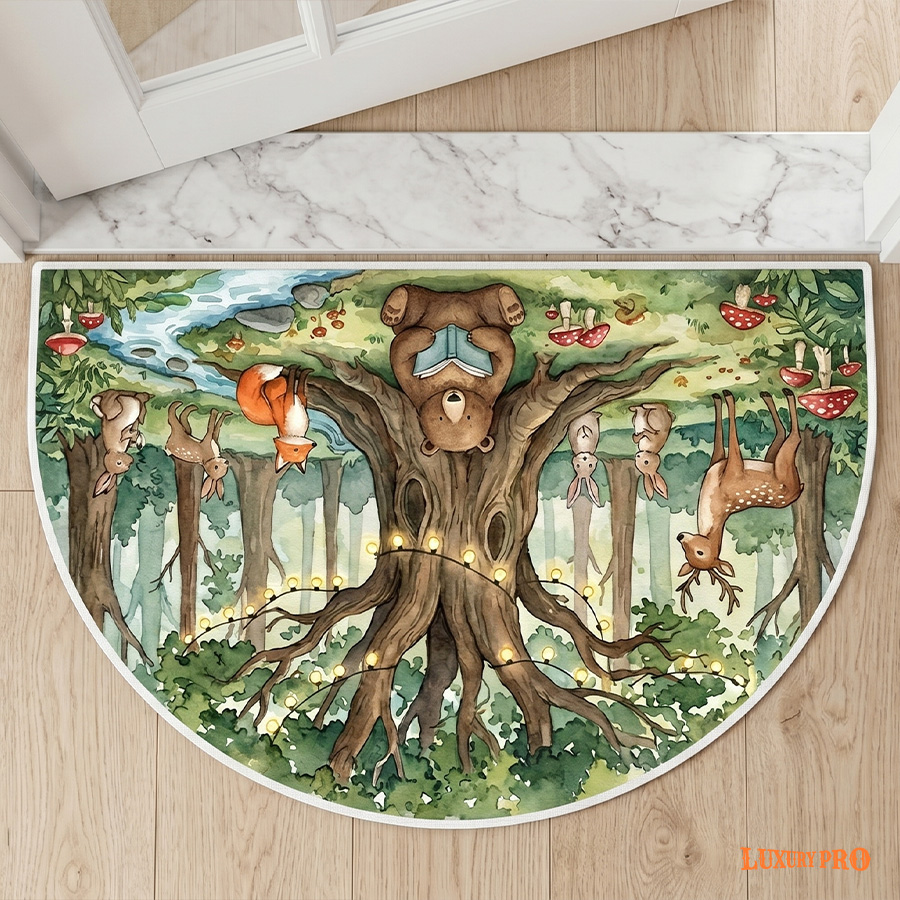 Half Circular Sponge Floor Mat