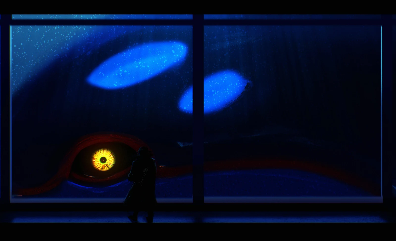 Observing The Cosmic Deep Sea Eye - Digital Concept Art 4K Wallpaper (4096x2491)