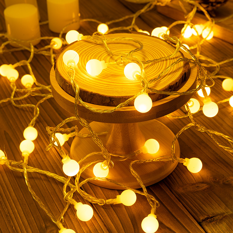 LED string lights for atmospheric indoor and outdoor lighting