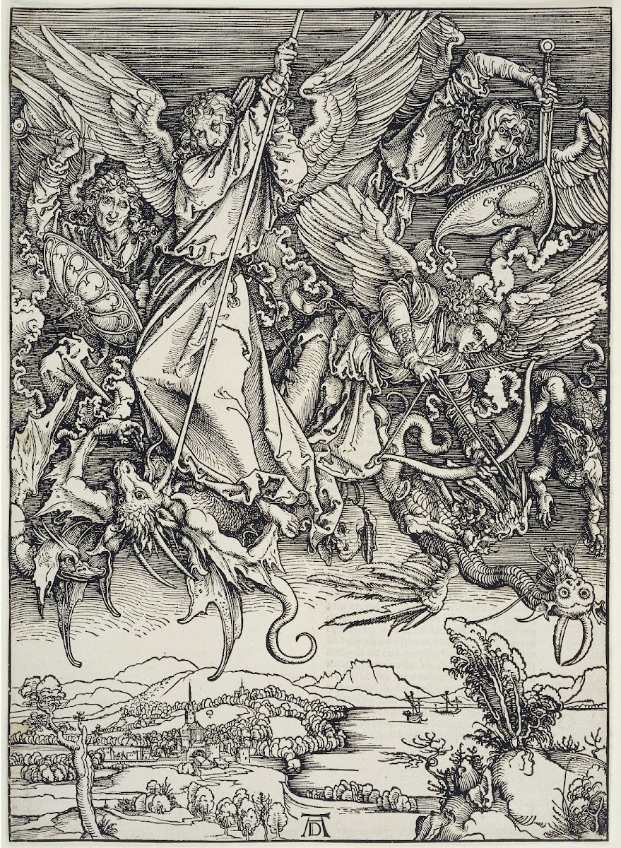 Michaels Kampf mit dem Drachen aus der Folge der Apokalypse Urausgabe Deutsch 14