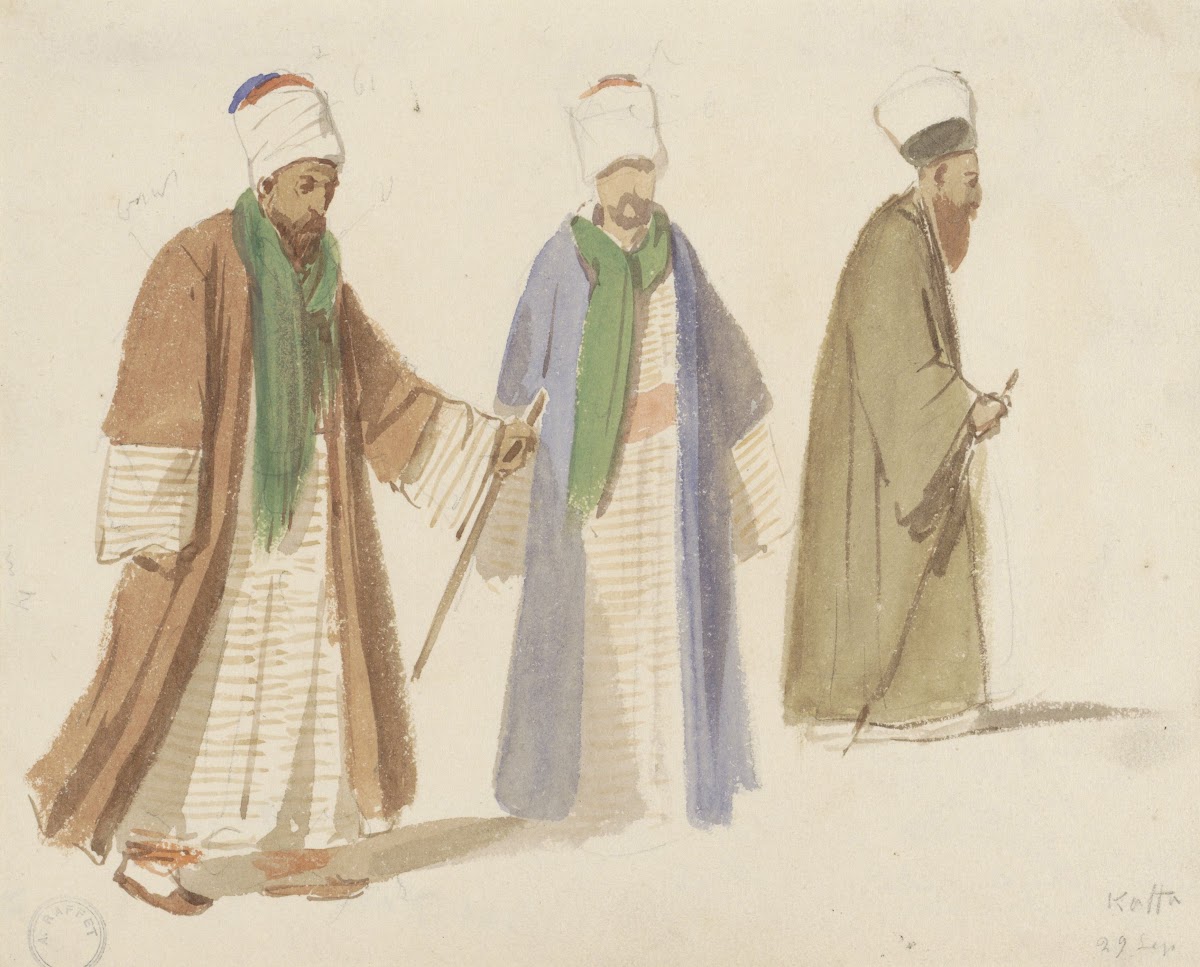 Kostuumstudies van drie derwisjen te Kaffa 1832   1842