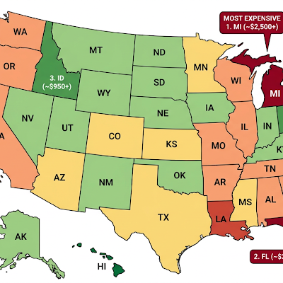 Auto Insurance by State: Which States Have the Highest (and Lowest) Rates