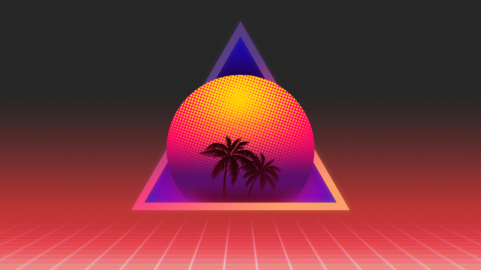 A Stunning Synthwave, Outrun, Vaporwave, Retrowave, Sunset 4K Desktop and Mobile Wallpaper Background (3840x2160)