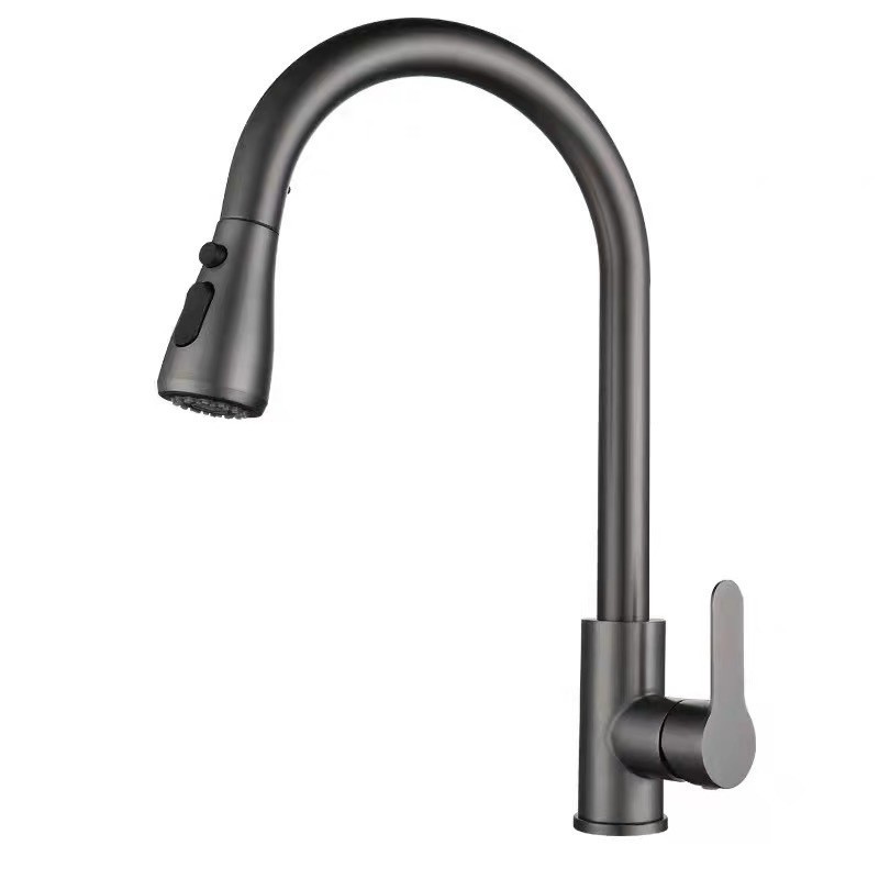 Pull-out kitchen faucet with ceramic valve