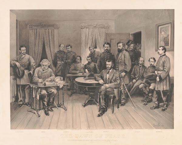 The dawn of peace Lee surrending his army  Appomattox CH Va April 9th 1865 1885
