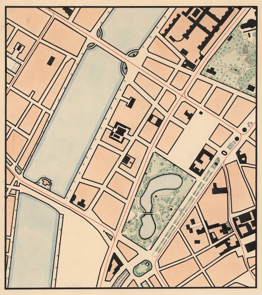 Map of Nørrevold  Østervold 1900