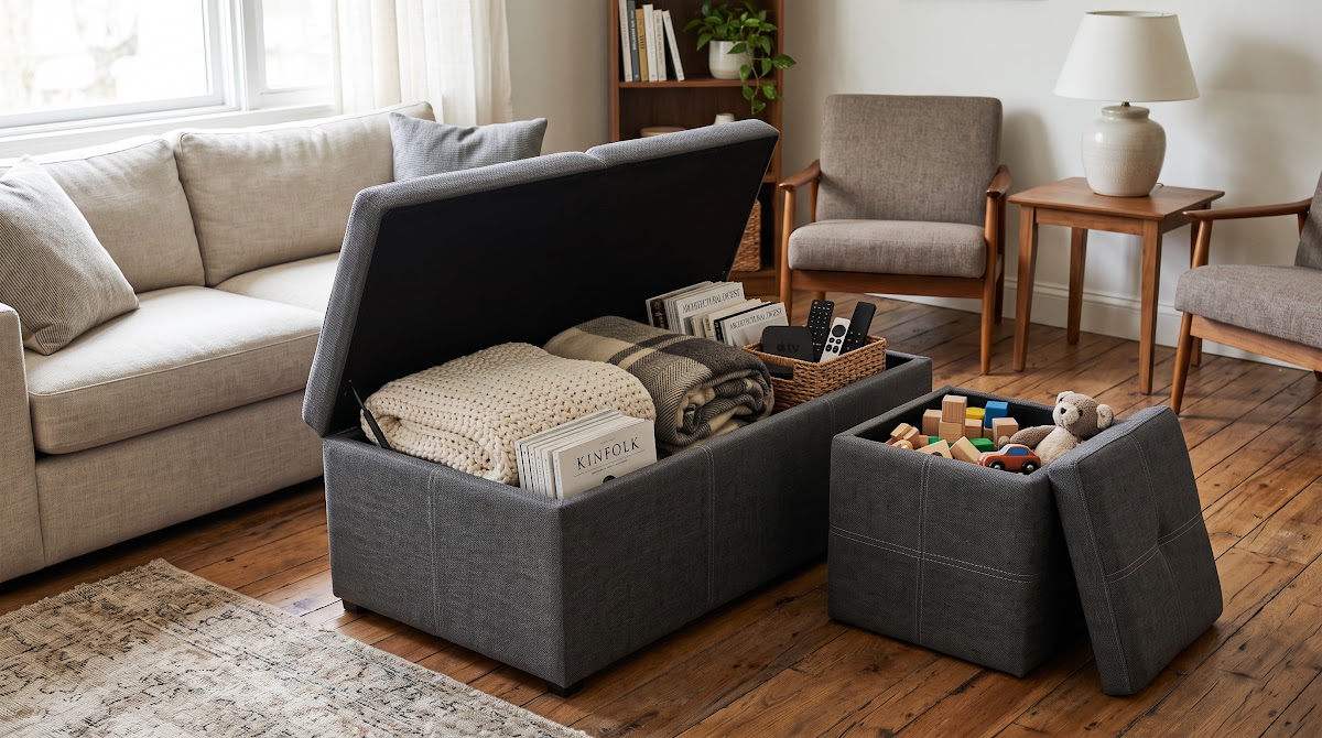 Best Storage Ottomans for Living Rooms (2026) - BEST OVERALL — IN CONTEXT