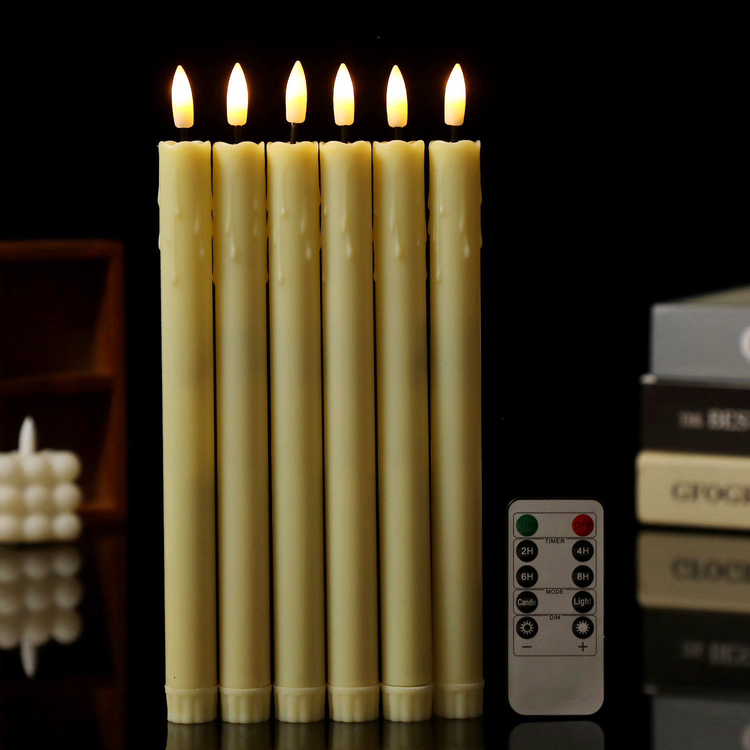 LED decorative candle with deceptively real flicker effect