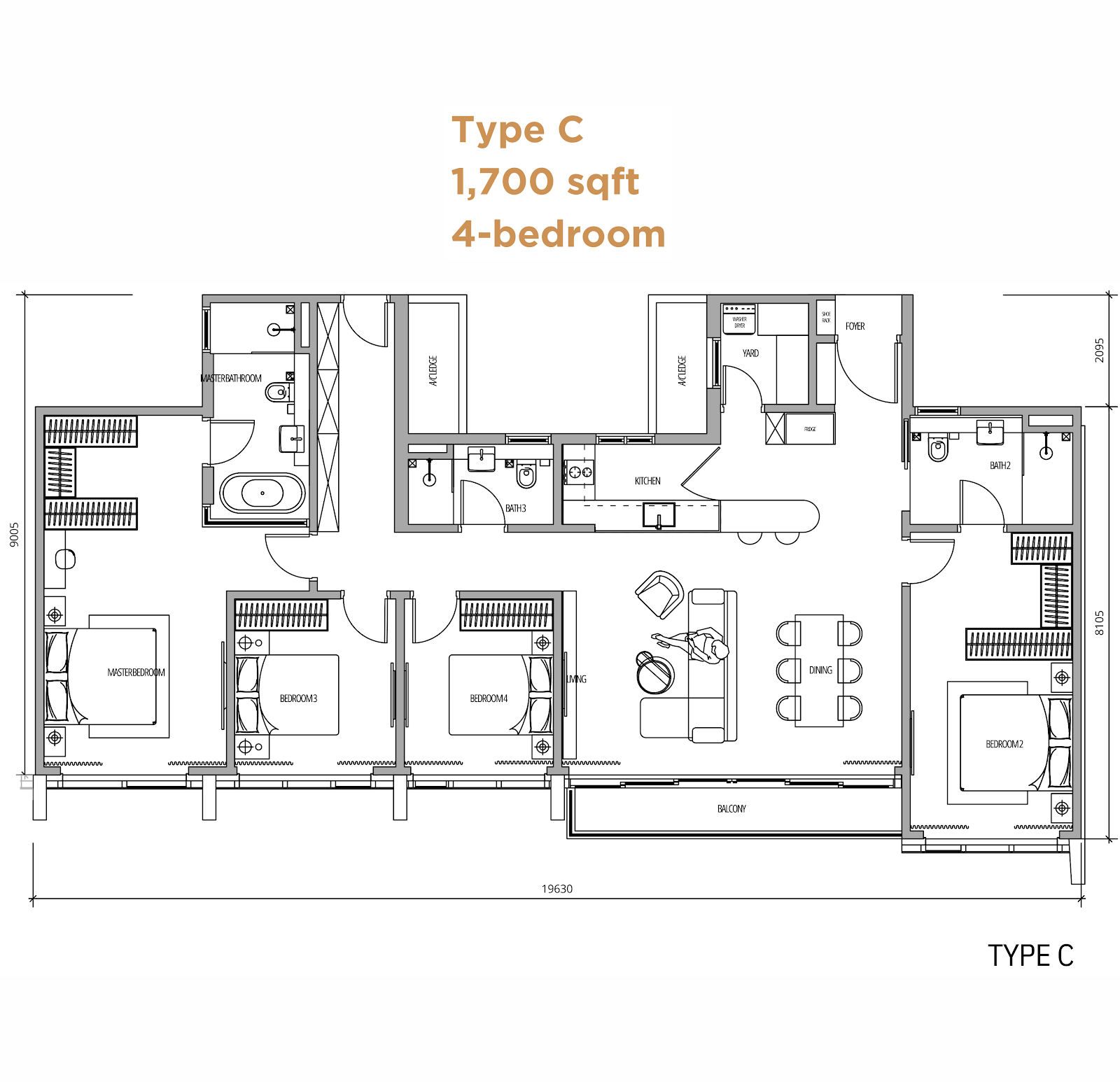 Arden Serviced Residence — 户型图