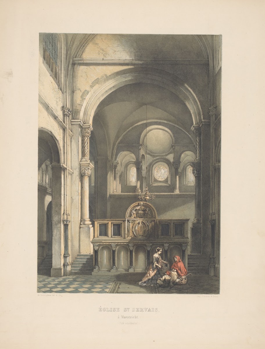 Église St Servais à Maestricht Coté occidental 1855