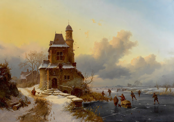 Winter Landscape with Skaters 1850